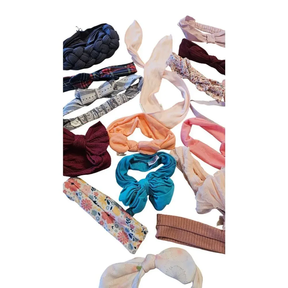 Lot of 25 girlie headbands baby newborn- 12 months assorted lot mixed colors